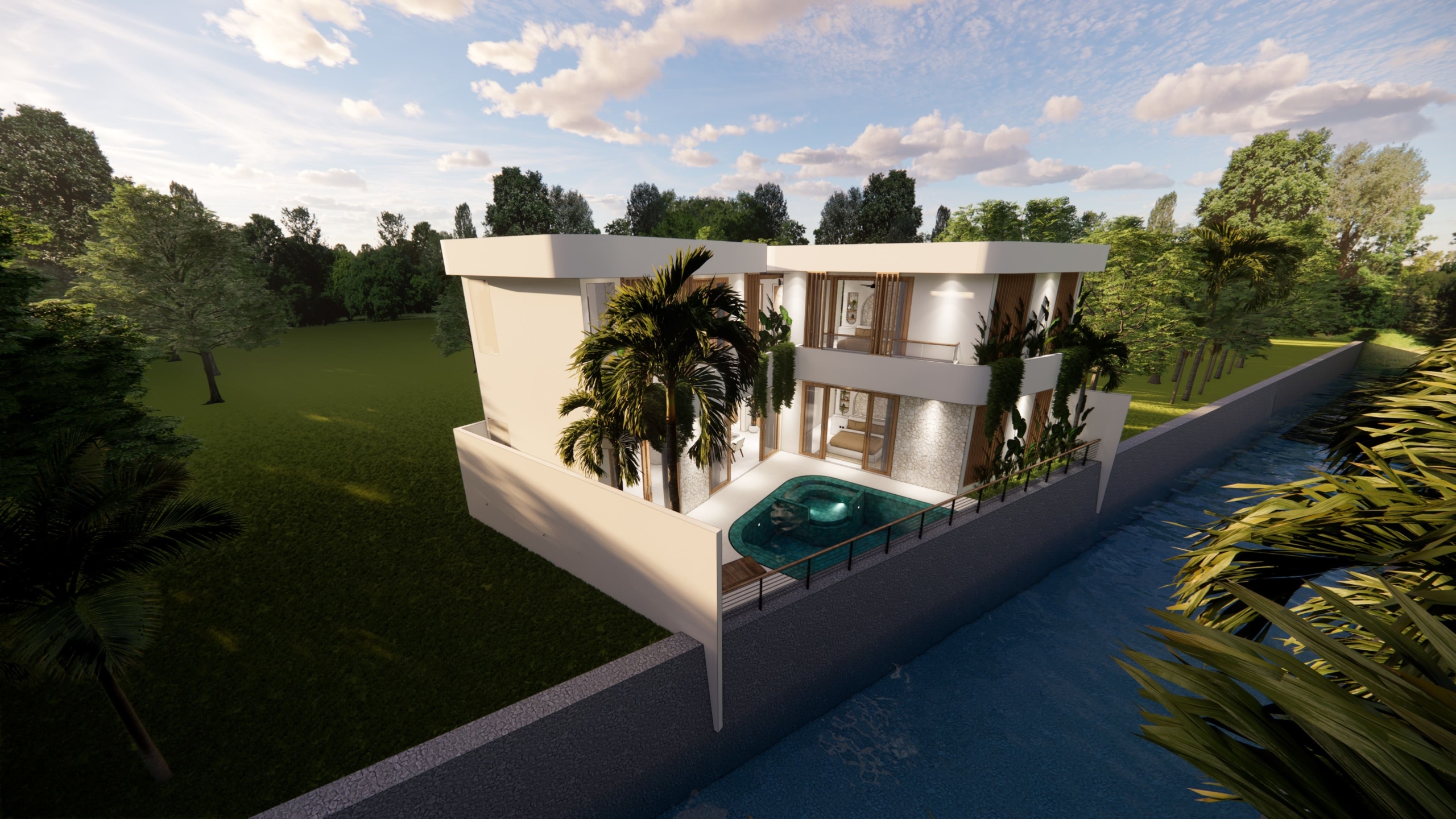 4 Bedrooms River View Villa  in Umalas