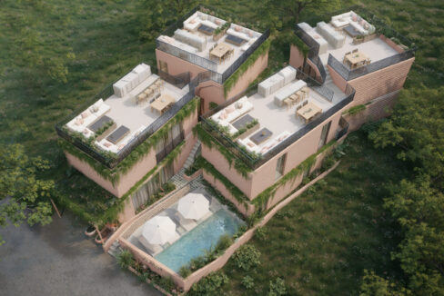 10. Exclusive Off-Plan Studio Apartments in Cepaka, Bali - Birds Eye