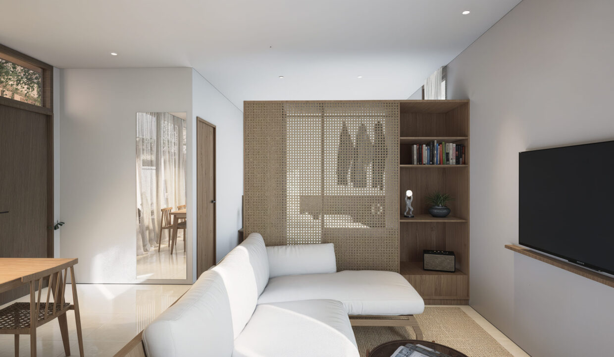 6. Exclusive Off-Plan Studio Apartments in Cepaka, Bali - Living