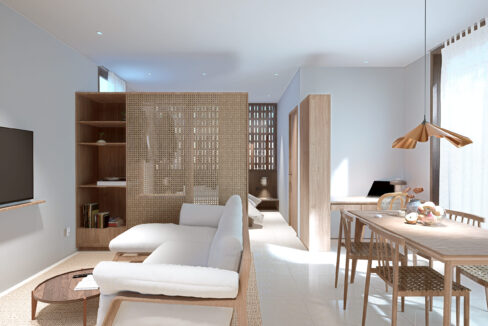 9. Exclusive Off-Plan Studio Apartments in Cepaka, Bali - Living
