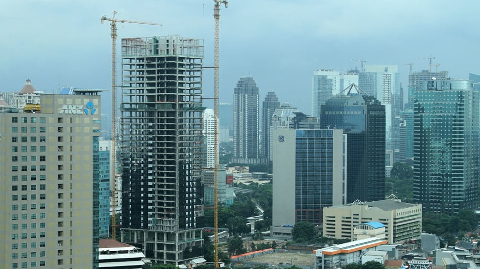 Southeast Asia's property surge and Indonesia’s real estate growth illustrated by the Jakarta skyline with construction cranes.
