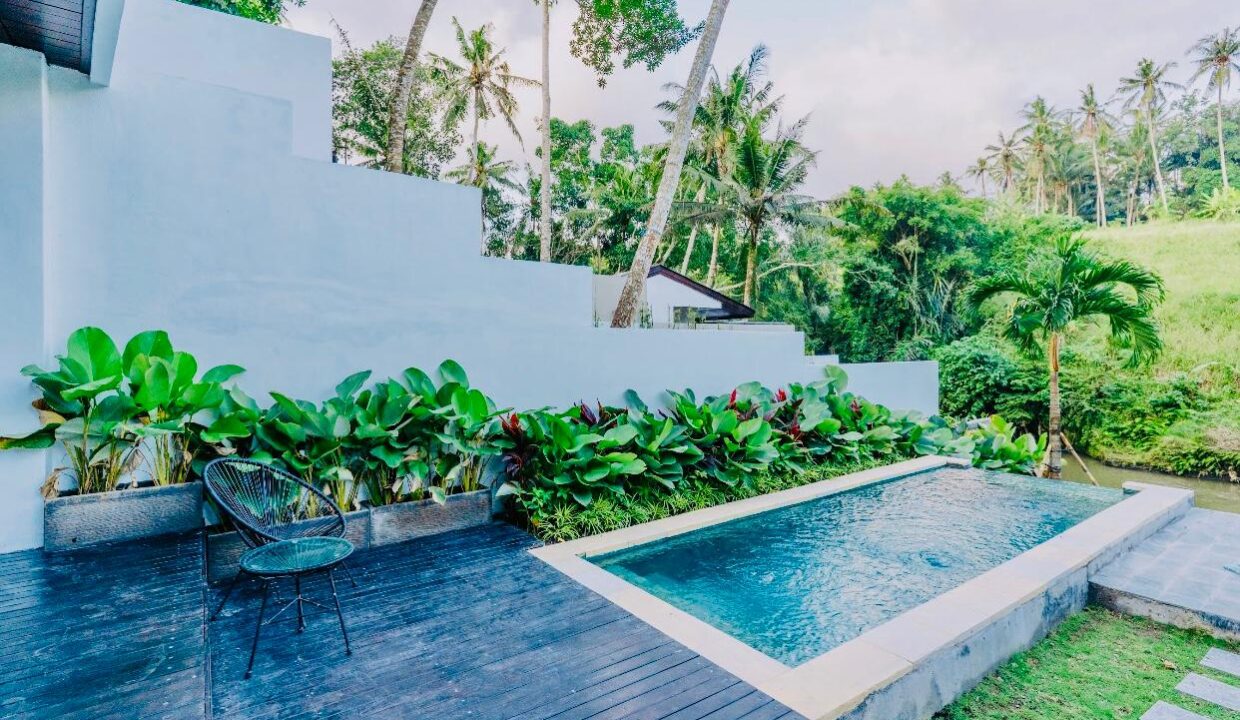 Brand New Two Units 1 Bedroom Modern Riverside Villa for Sale in Ubud (3)