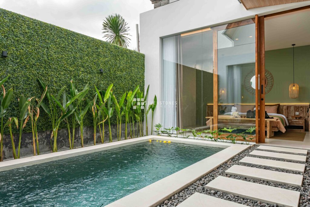 A tropical-style villa in Seminyak, Bali, with a private pool a top example of one of the best places to live in Indonesia