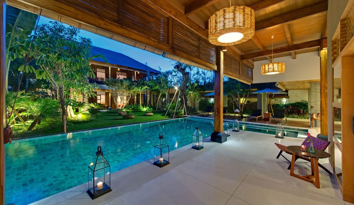 Luxury Bali property with private pool and garden, showcasing villa investment strategies for high rental returns.