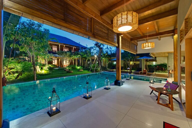 Luxury Bali property with private pool and garden, showcasing villa investment strategies for high rental returns.
