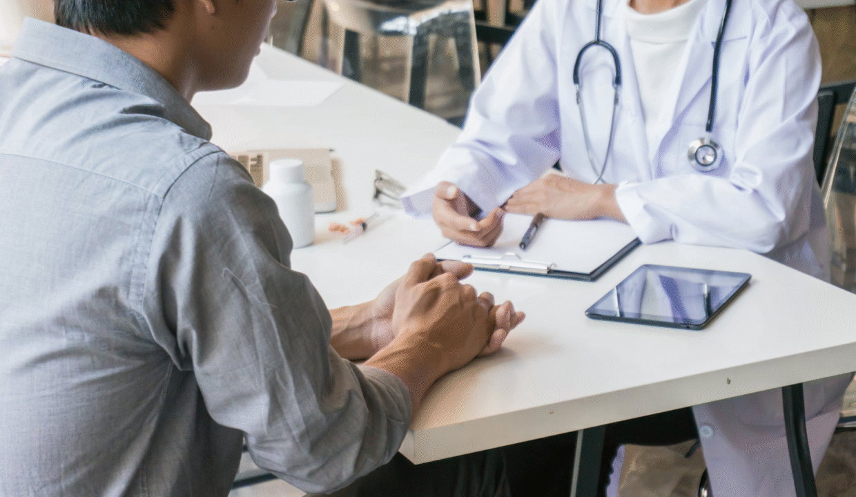 A patient having a consultation with a doctor symbolizing healthcare in Bali