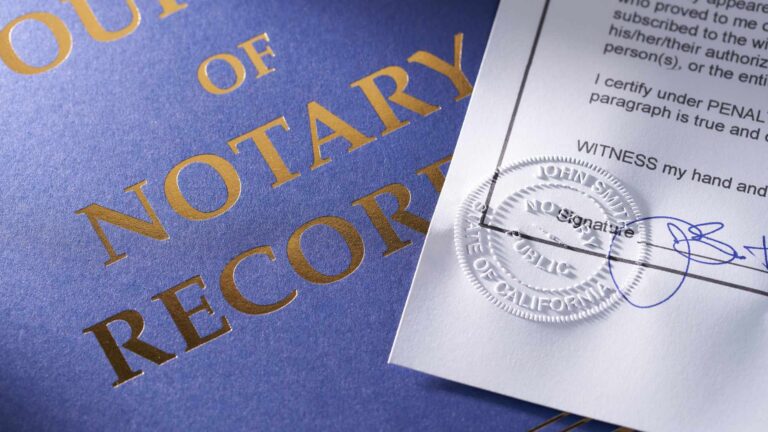 Close-up of a notarized document and embossed seal representing the legal verification process handled by PPAT Indonesia in property transactions.